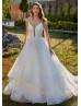 Beaded Ivory Lace Layered Tulle Fantastic Wedding Dress Beaded Ivory Lace Layered Tulle Fantastic Wedding Dress